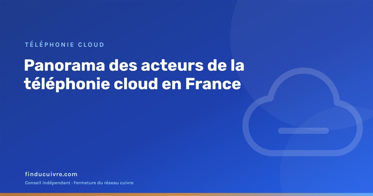 Illustration éditoriale finducuivre : panorama des acteurs de la téléphonie cloud en France