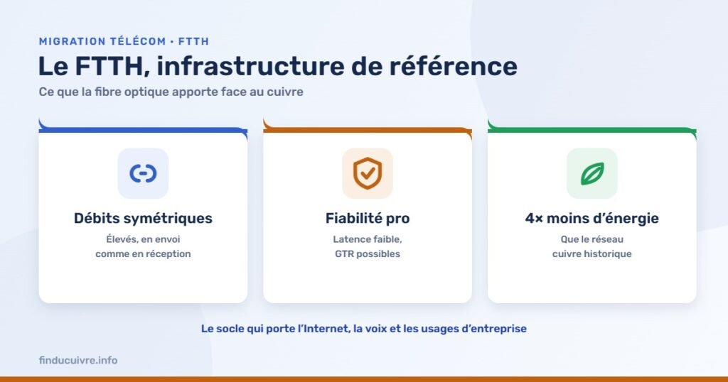 Infographie — Le FTTH, nouvelle infrastructure de référence : ce que cela implique