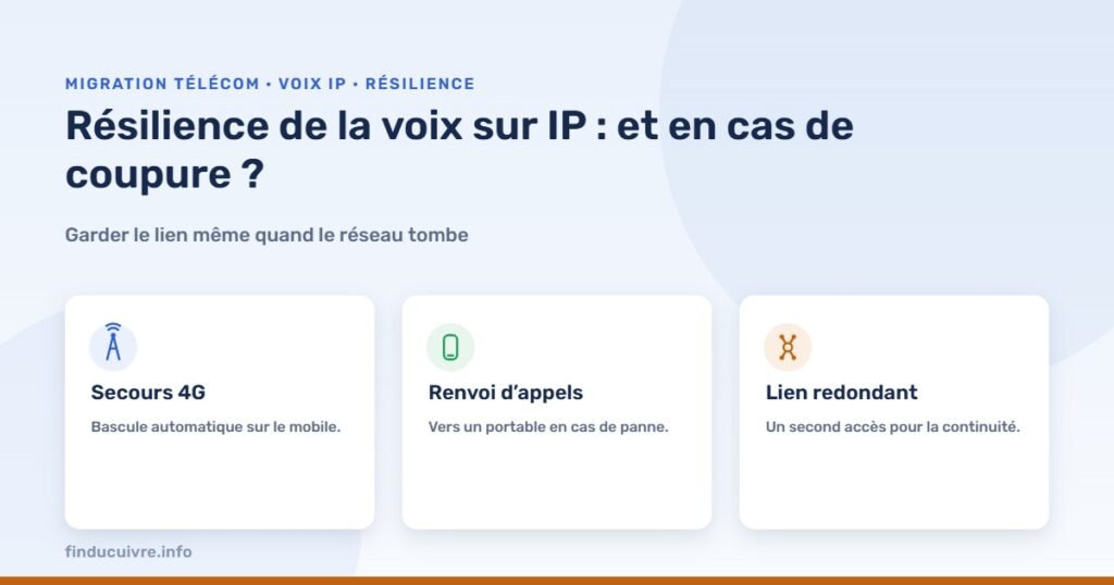 Infographie — Résilience de la voix sur IP : que se passe-t-il en cas de coupure ?