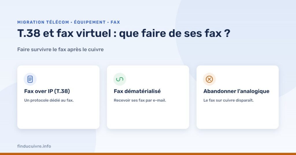 Infographie — T.38, fax virtuel : que faire de ses fax à la fin du cuivre ?