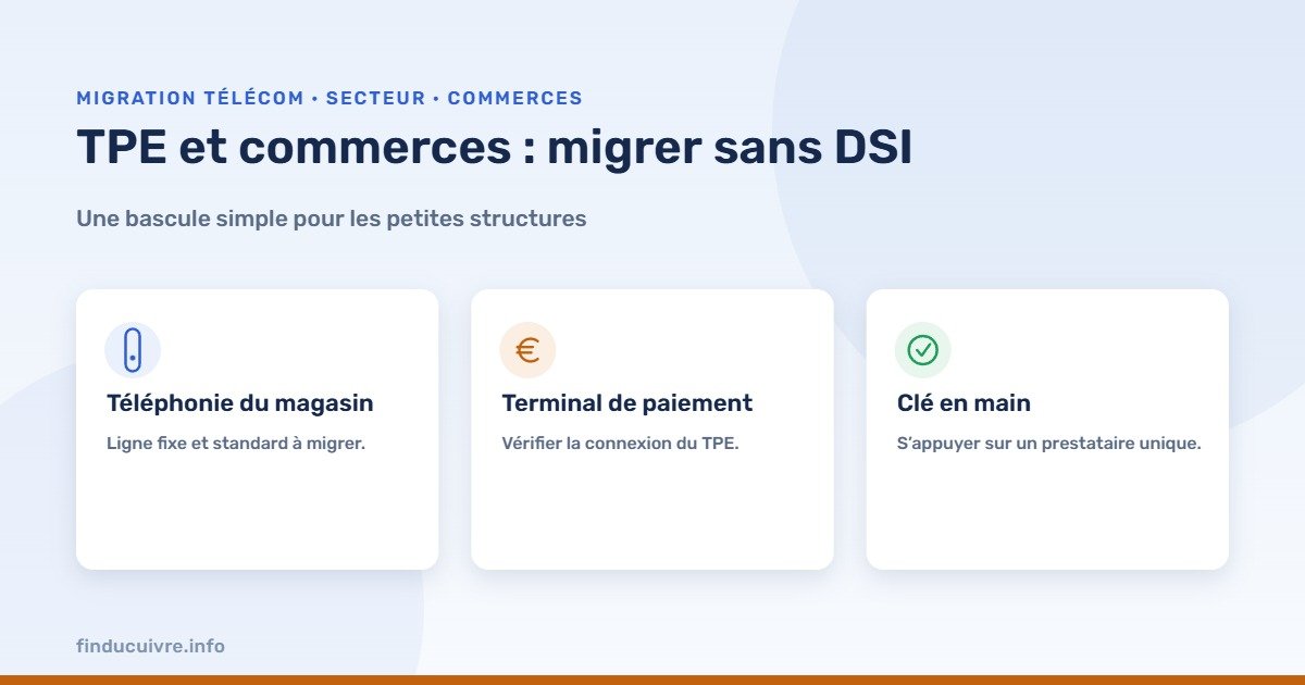 Infographie — TPE et commerces : migrer sans DSI