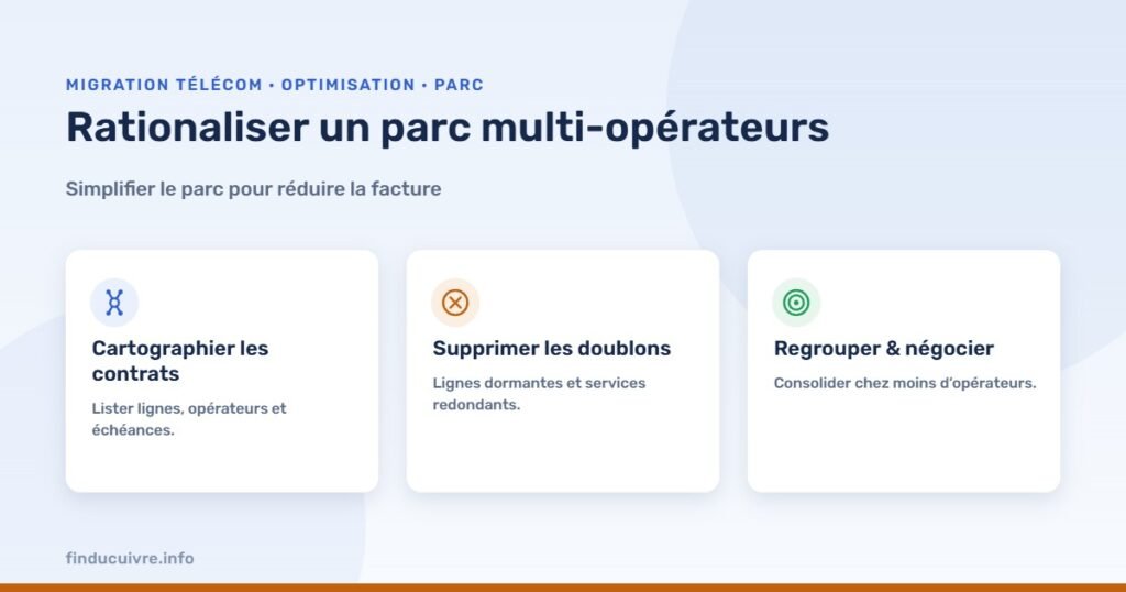 Infographie — Rationaliser un parc multi-opérateurs : sources d’économies